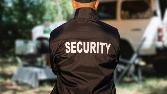 Campsite safety and security. Keep your gear safe. Security guard watching over camp site. I Go Overland Blog.