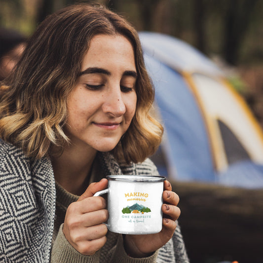 best camping mug making memories one campsite at a time enamel mug