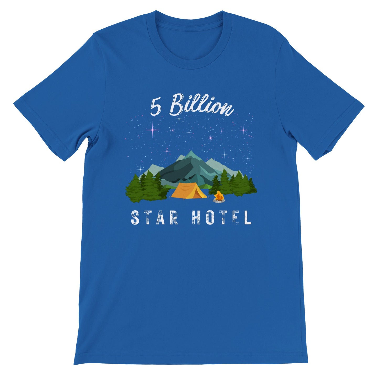 overland clothing tshirt 5 billion star hotel mockup blue