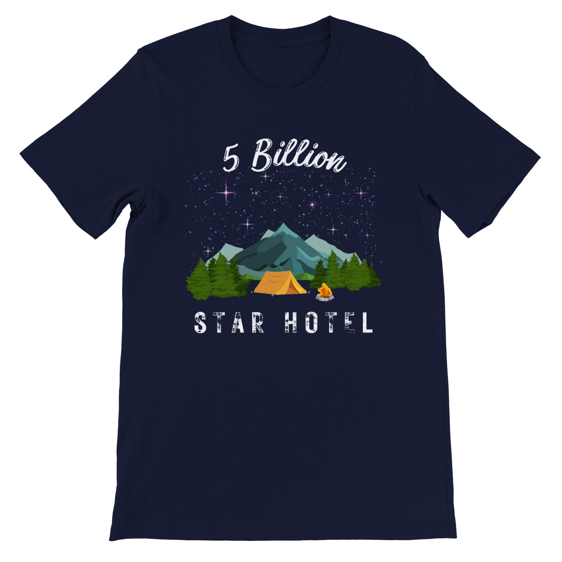 overland clothing tshirt 5 billion star hotel mockup navy