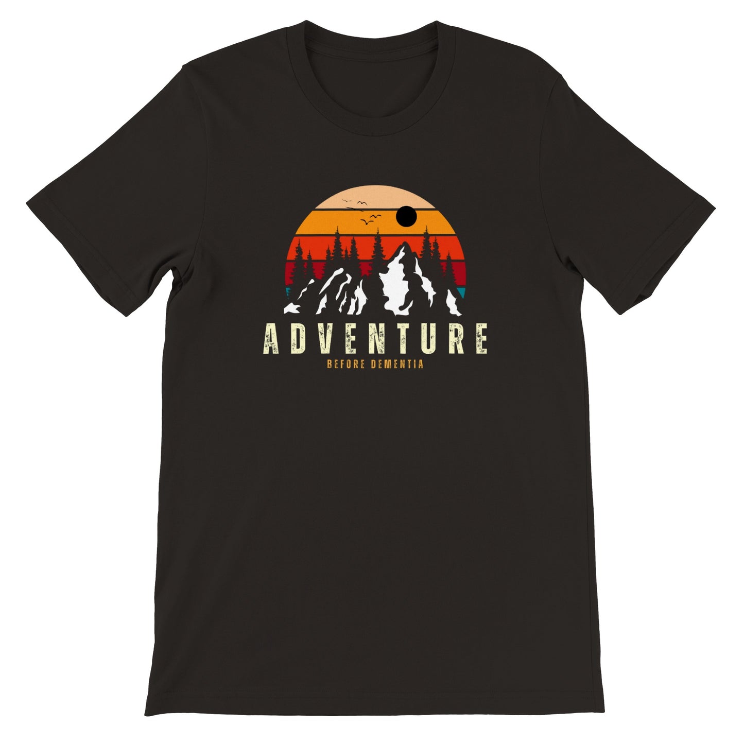 overland clothing tshirt adventure before dementia mockup black