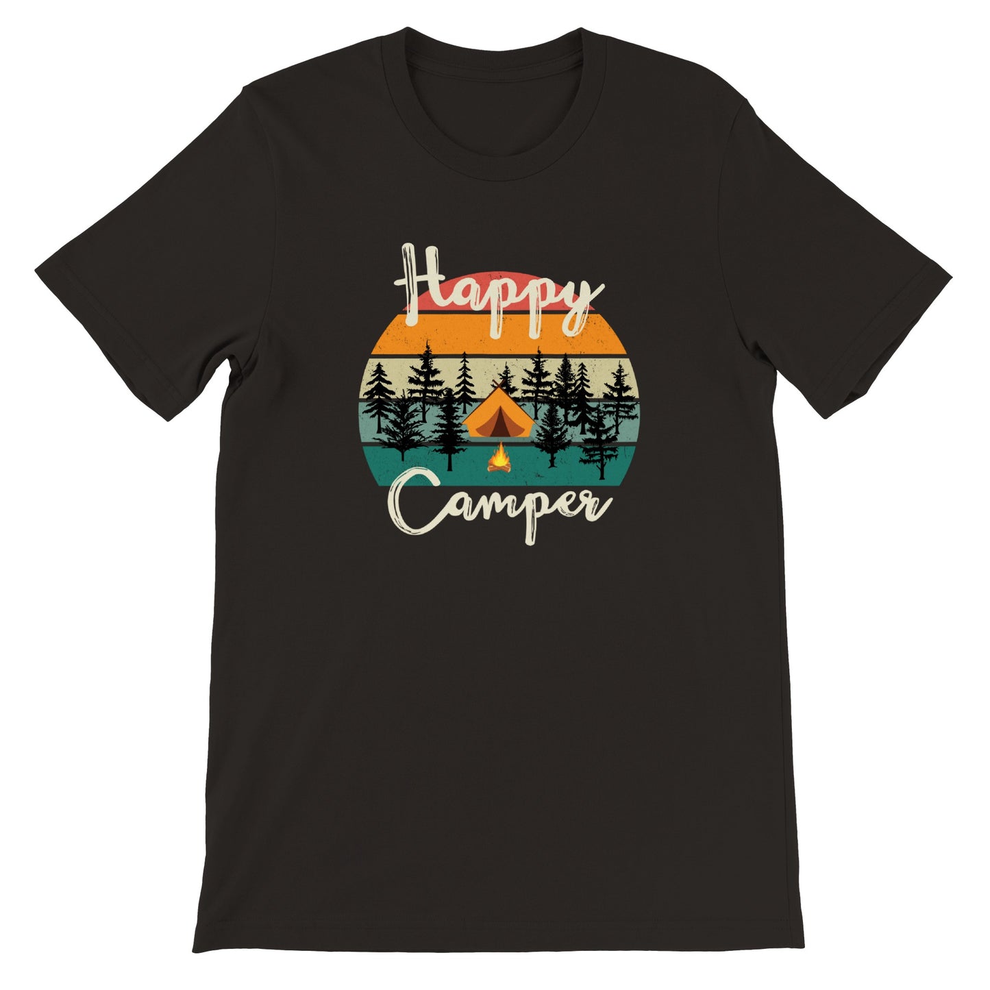 overland clothing tshirt happy camper mockup black