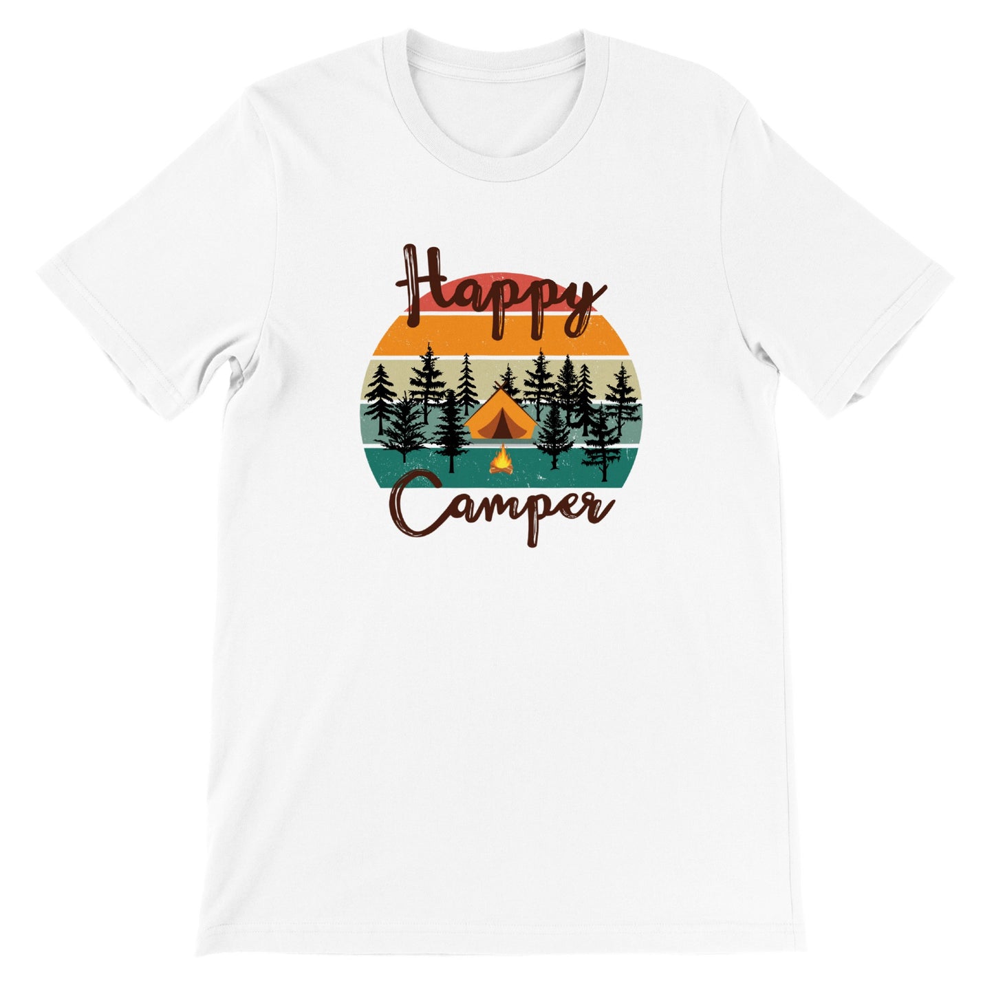 overland clothing tshirt happy camper mockup white