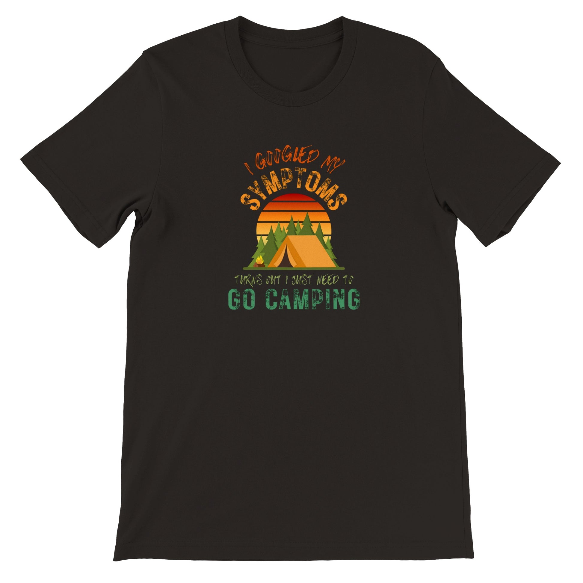 overland clothing tshirt i googled my symptoms turns out i need to go camping mockup black