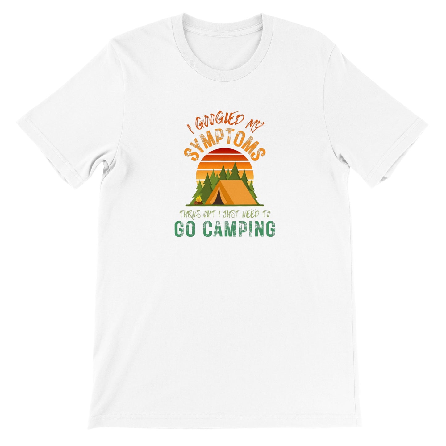 overland clothing tshirt i googled my symptoms turns out i need to go camping mockup white