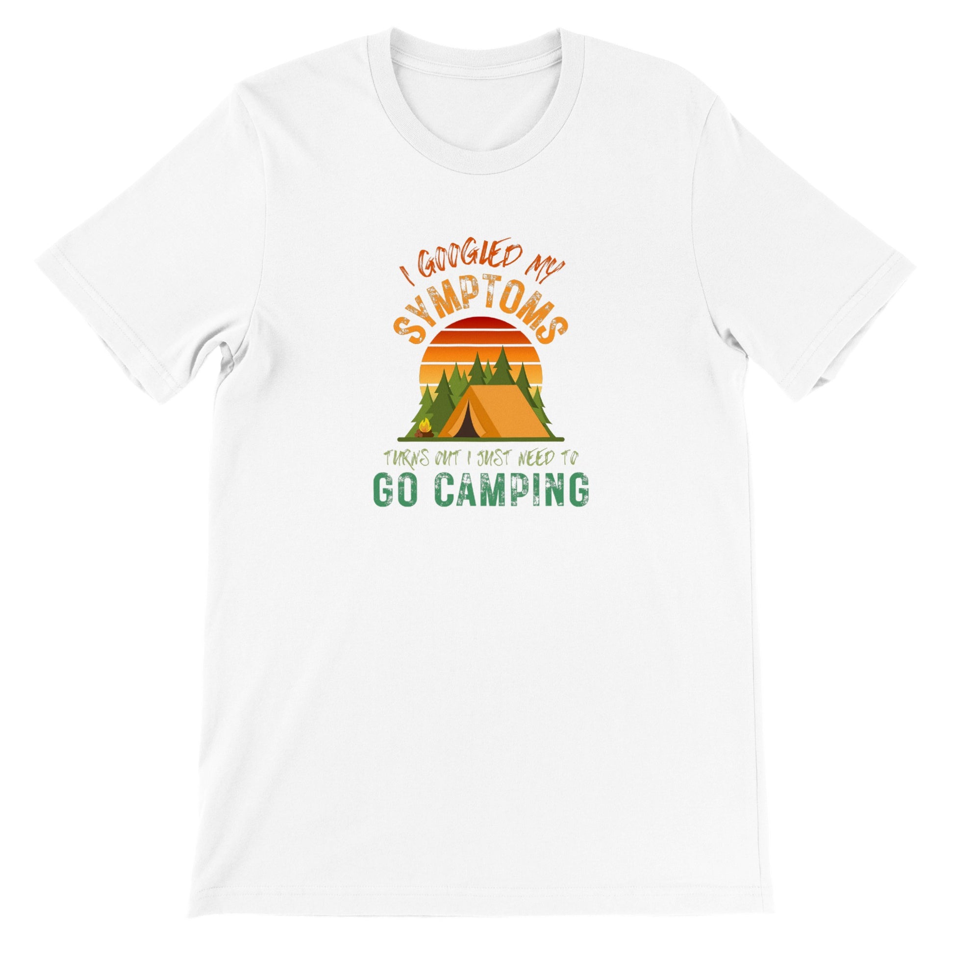 overland clothing tshirt i googled my symptoms turns out i need to go camping mockup white