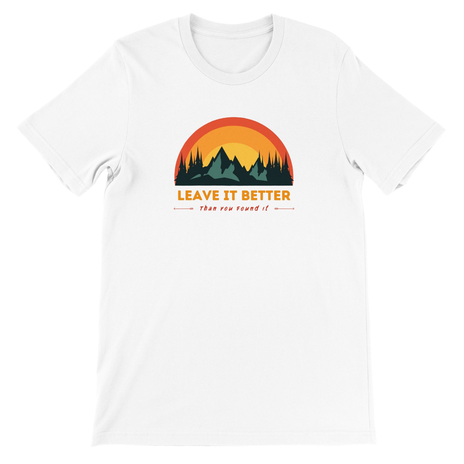 overland clothing tshirt leave it better than you found it mockup white