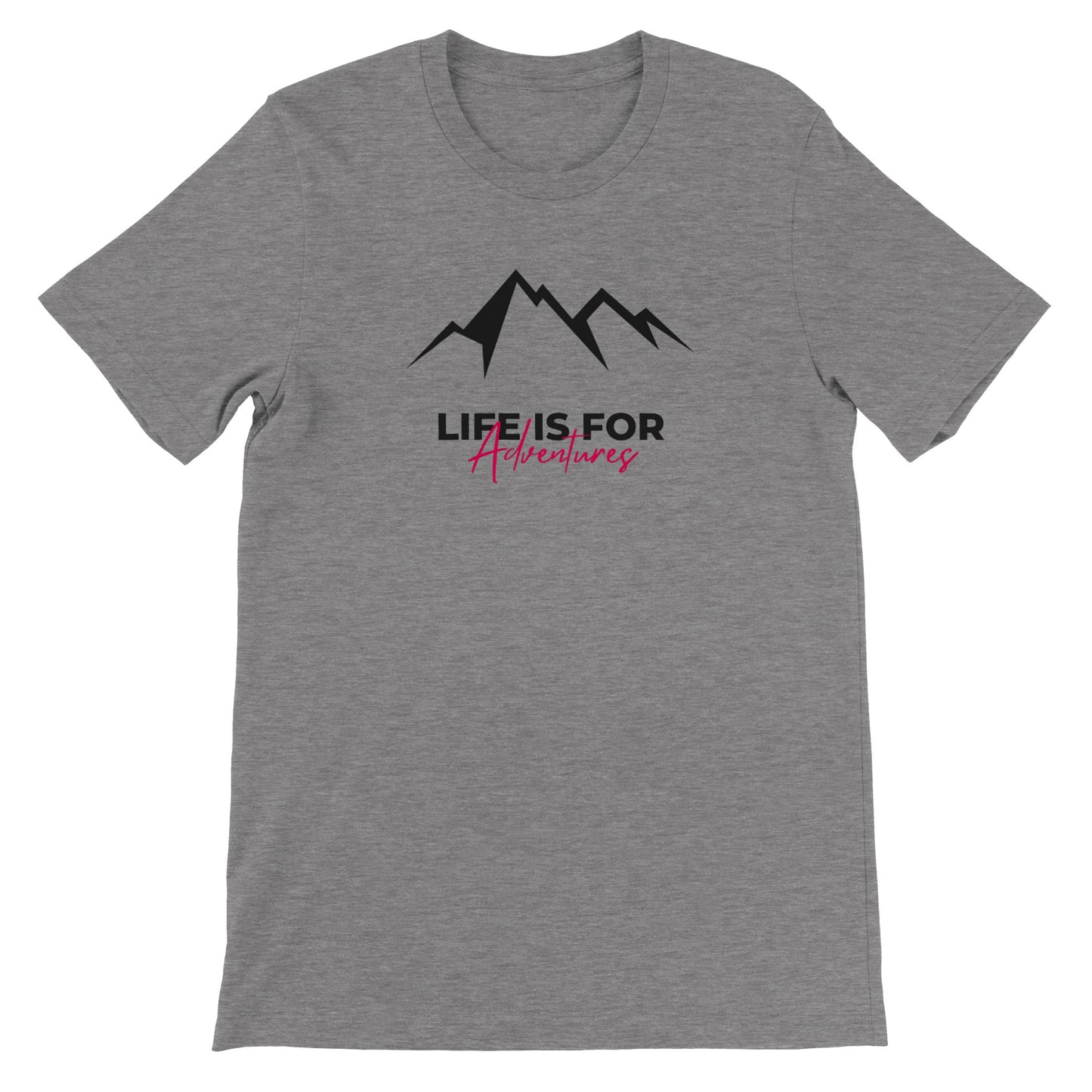 overland clothing tshirt life is for adventures mockup gray heather