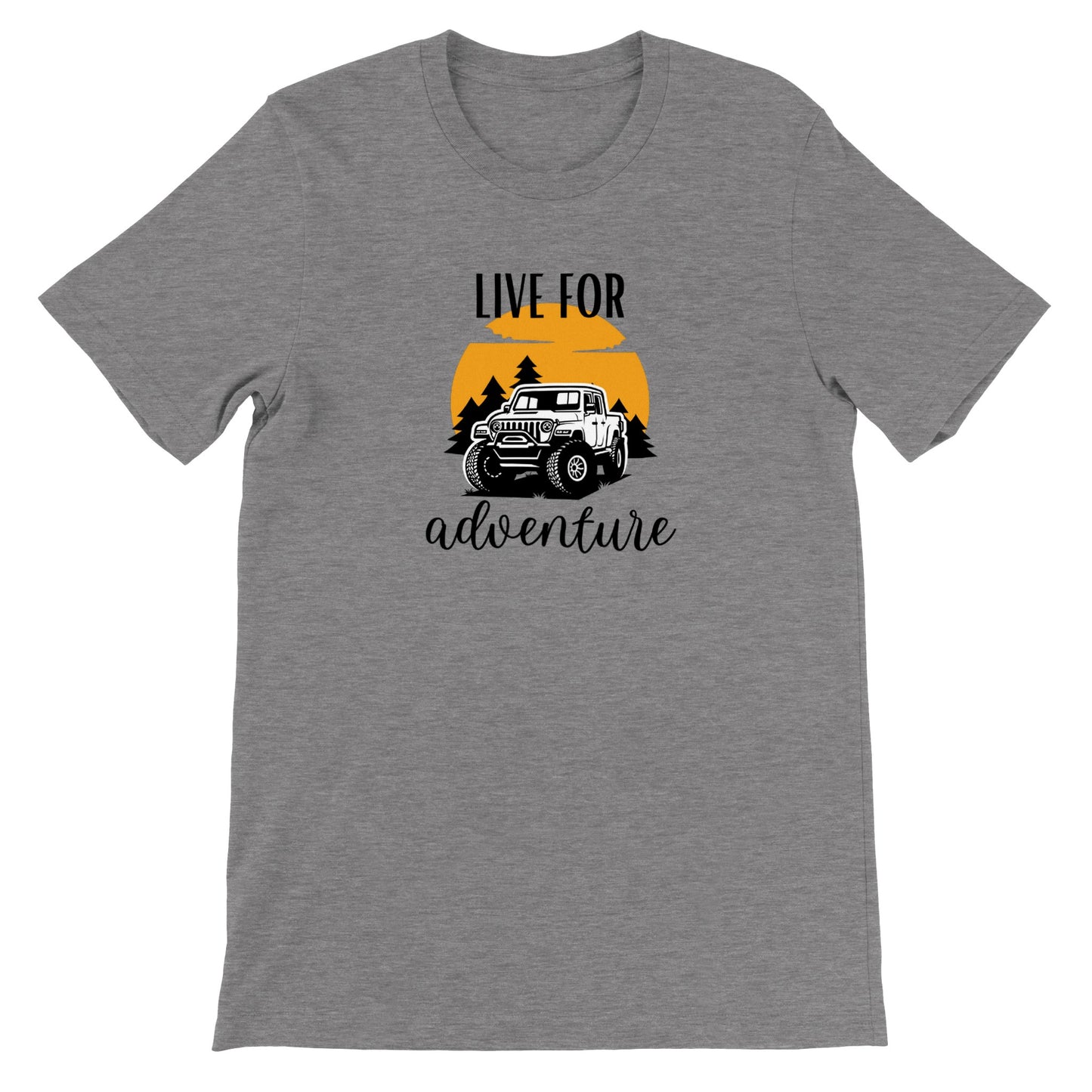 overland clothing tshirt live for adventure mockup gray heather