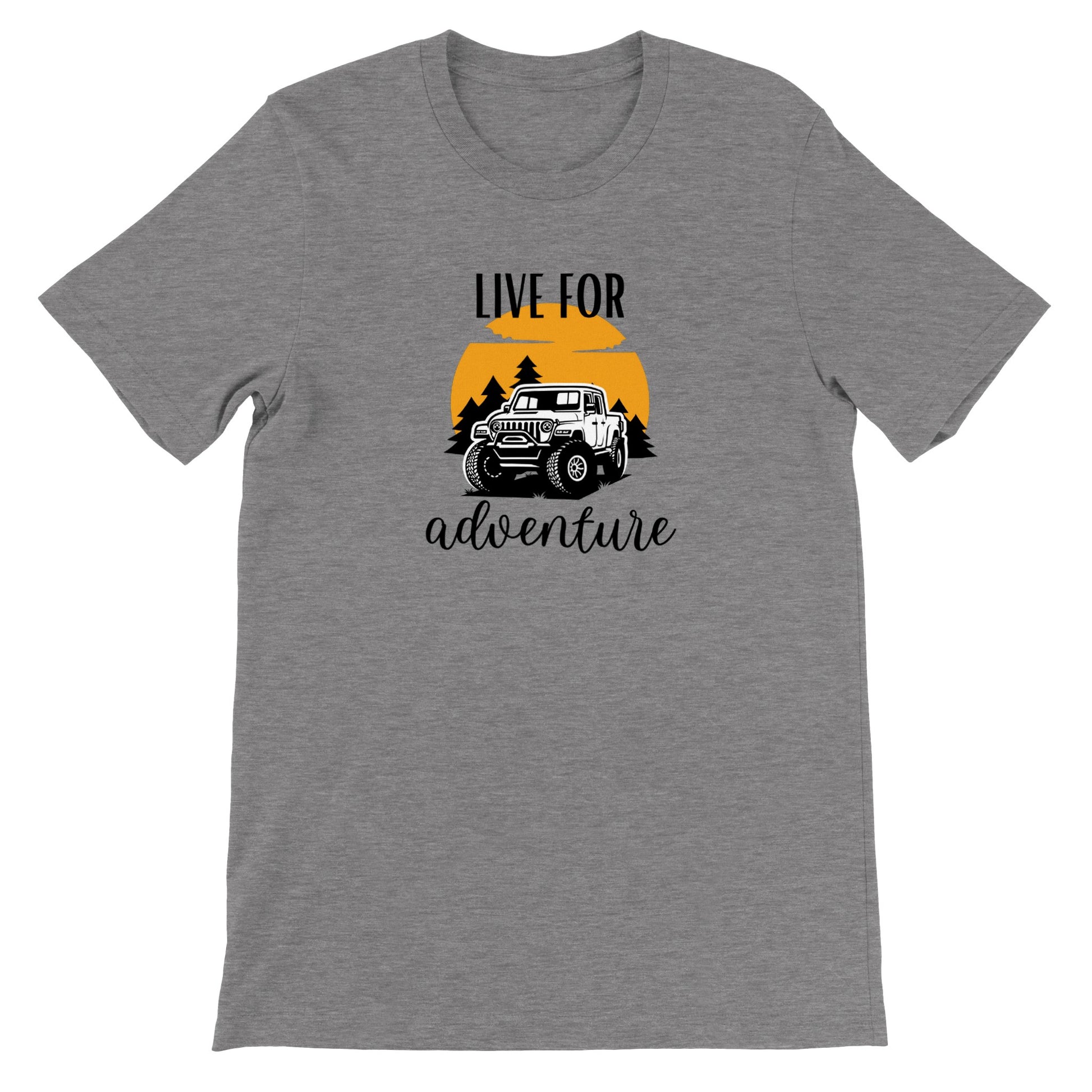 overland clothing tshirt live for adventure mockup gray heather