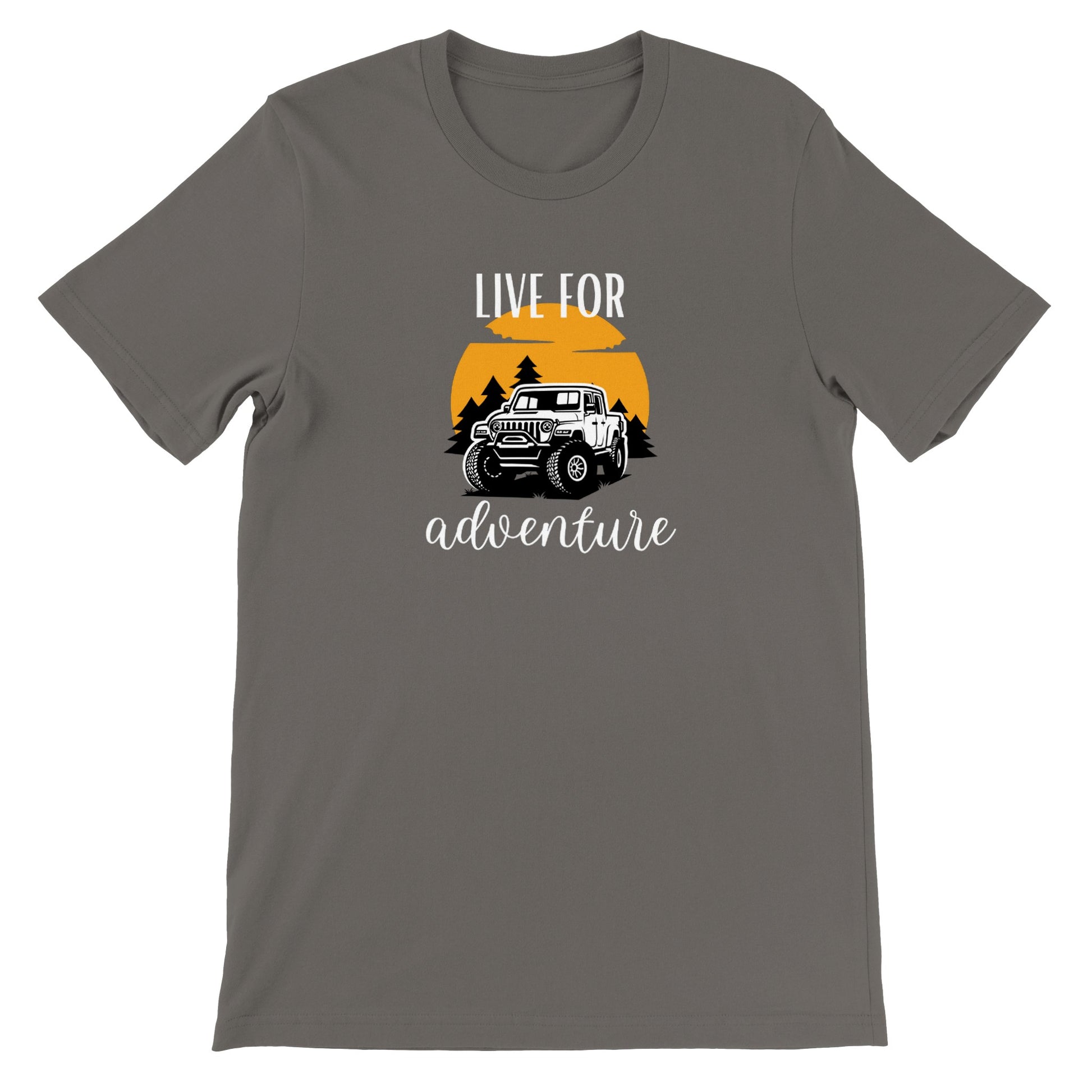 overland clothing tshirt live for adventure mockup gray