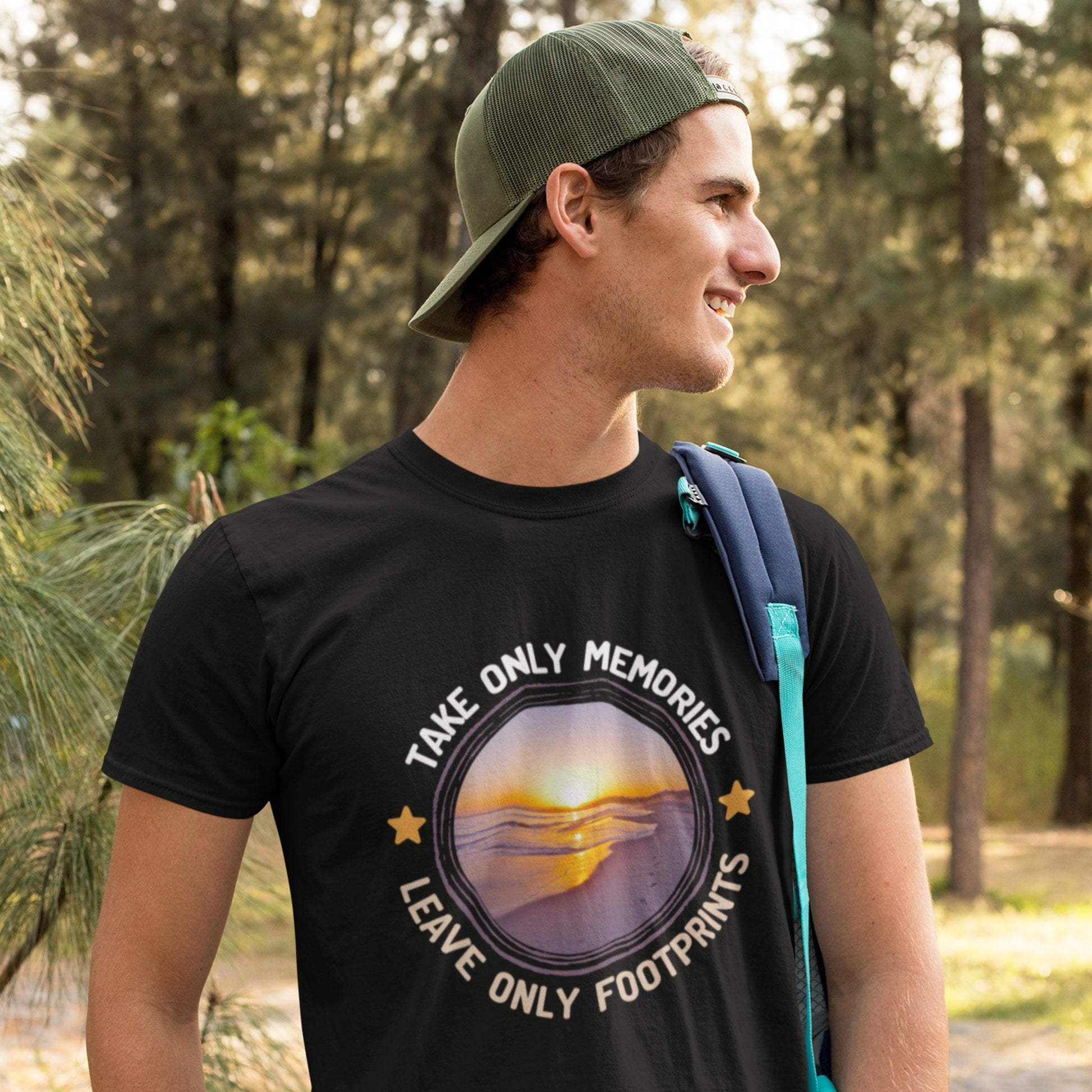 overland clothing tshirt take only memories leave only footprints man