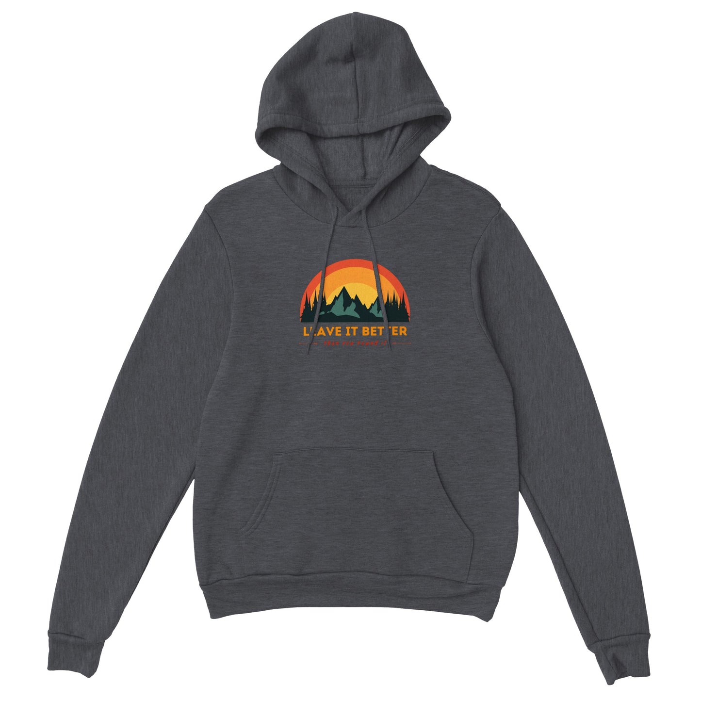 overland clothing hoodie leave it better than you found it dark grey heather mockup