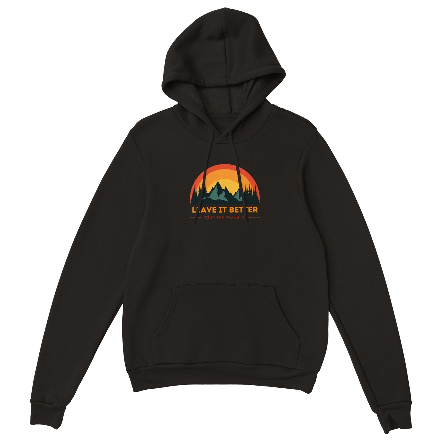 overland clothing hoodie leave it better than you found it black mockup