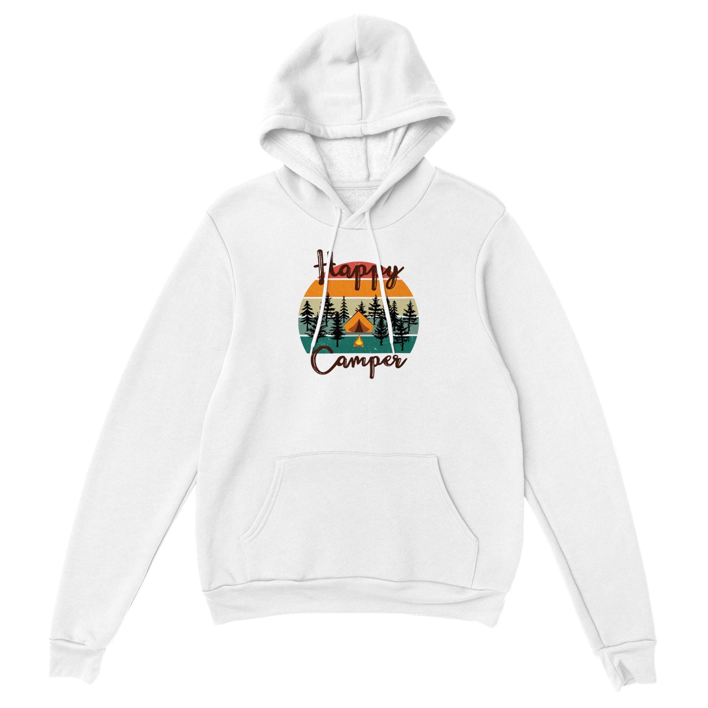 overland clothing hoodie happy camper white